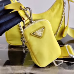 Prada Pineapple Yellow Nylon Re-Edition 2005 Shoulder Bag - Image 7
