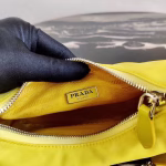 Prada Pineapple Yellow Nylon Re-Edition 2005 Shoulder Bag - Image 3