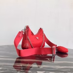 Prada Red Nylon Re-Edition 2005 Shoulder Bag - Image 4