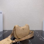 Prada Re-Edition 2005 Shoulder Bag In Beige Raffia - Image 8