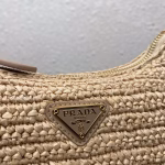 Prada Re-Edition 2005 Shoulder Bag In Beige Raffia - Image 10