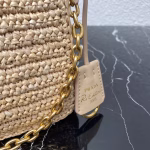 Prada Re-Edition 2005 Shoulder Bag In Beige Raffia - Image 3