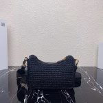 Prada Re-Edition 2005 Shoulder Bag In Black Raffia - Image 7