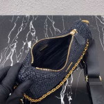 Prada Re-Edition 2005 Shoulder Bag In Black Raffia - Image 4
