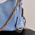Prada Re-Edition 2005 Shoulder Bag In Blue Saffiano Leather - Image 3