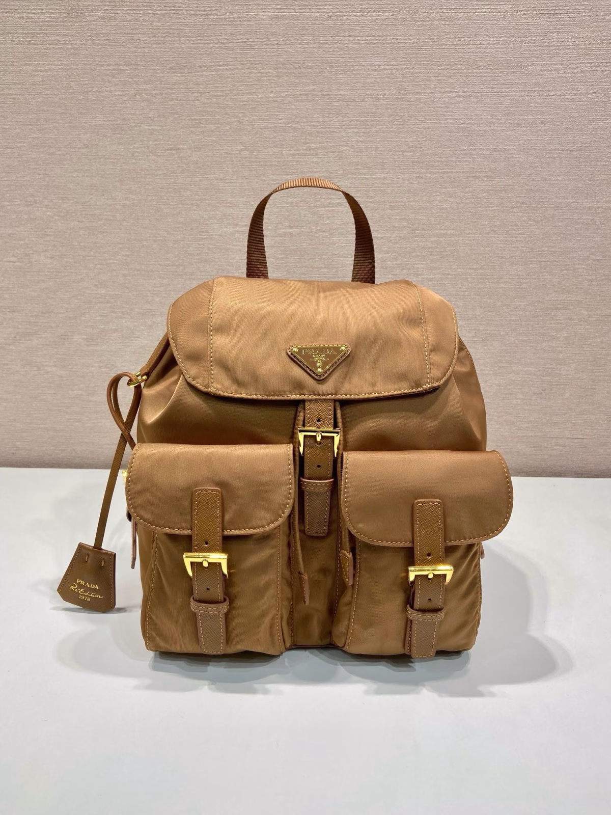 Prada Re-Edition 1978 Small Backpack in Brown Re-Nylon - Image 6