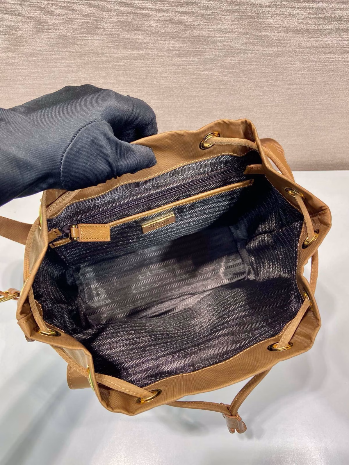 Prada Re-Edition 1978 Small Backpack in Brown Re-Nylon - Image 5