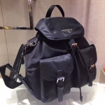 Prada Navy Blue Nylon Backpack With Clutch - Image 8