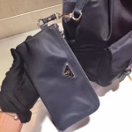 Prada Navy Blue Nylon Backpack With Clutch - Image 5