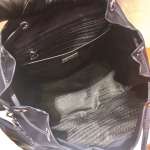 Prada Navy Blue Nylon Backpack With Clutch - Image 6