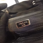 Prada Black Nylon Backpack With Clutch - Image 2