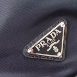 Prada Black Nylon Backpack With Red Metal Studs - Image 2
