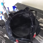 Prada Black Nylon Backpack With Red Metal Studs - Image 6