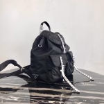 Prada Black Nylon Backpack With White Metal Studs - Image 6