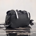 Prada Black Nylon Backpack With White Metal Studs - Image 4
