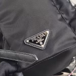 Prada Black Nylon Backpack With White Metal Studs - Image 2