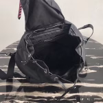 Prada Black Nylon Backpack With White Metal Studs - Image 7