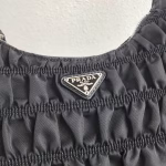 Prada Mini Hobo Bag In Black Nylon and Leather - Image 5