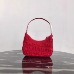 Prada Mini Hobo Bag In Red Nylon and Leather - Image 7