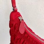Prada Mini Hobo Bag In Red Nylon and Leather - Image 8