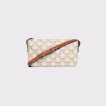 TRIOMPHE SHOULDER BAG IN TRIOMPHE CANVAS AND CALFSKIN WHITE - Image 3
