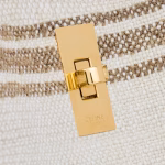 BUCKET 16 BAG IN STRIPED TEXTILE WITH CELINE JACQUARD AND CALFSKIN TOBACCO / TAN - Image 6