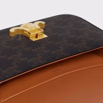 TRIOMPHE SHOULDER BAG IN TRIOMPHE CANVAS AND CALFSKIN TAN - Image 4