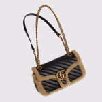 GG Marmont small shoulder bag with wool trim - Image 6