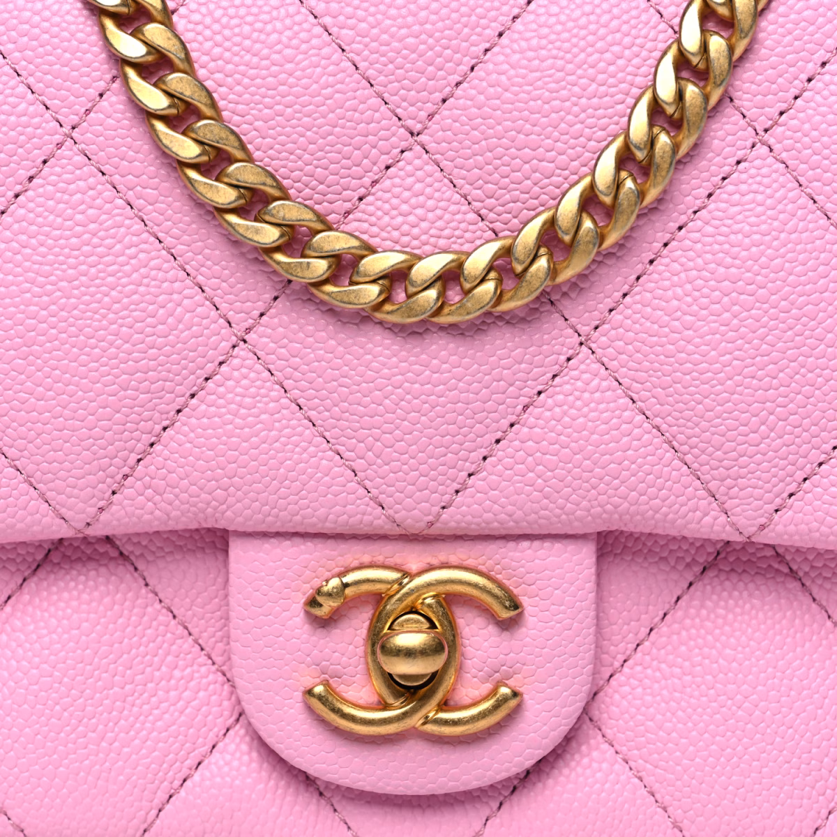 Caviar Quilted Mini Sweetheart Flap Lilas - Image 5