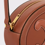 CROSSBODY OVAL PURSE CUIR TRIOMPHE IN SMOOTH CALFSKIN TAN - Image 4