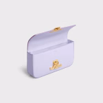 CHAIN SHOULDER BAG TRIOMPHE IN SHINY CALFSKIN LIGHT LAVENDER - Image 4