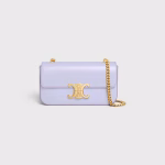 CHAIN SHOULDER BAG TRIOMPHE IN SHINY CALFSKIN LIGHT LAVENDER