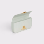 CHAIN SHOULDER BAG TRIOMPHE IN SHINY CALFSKIN JADE - Image 4