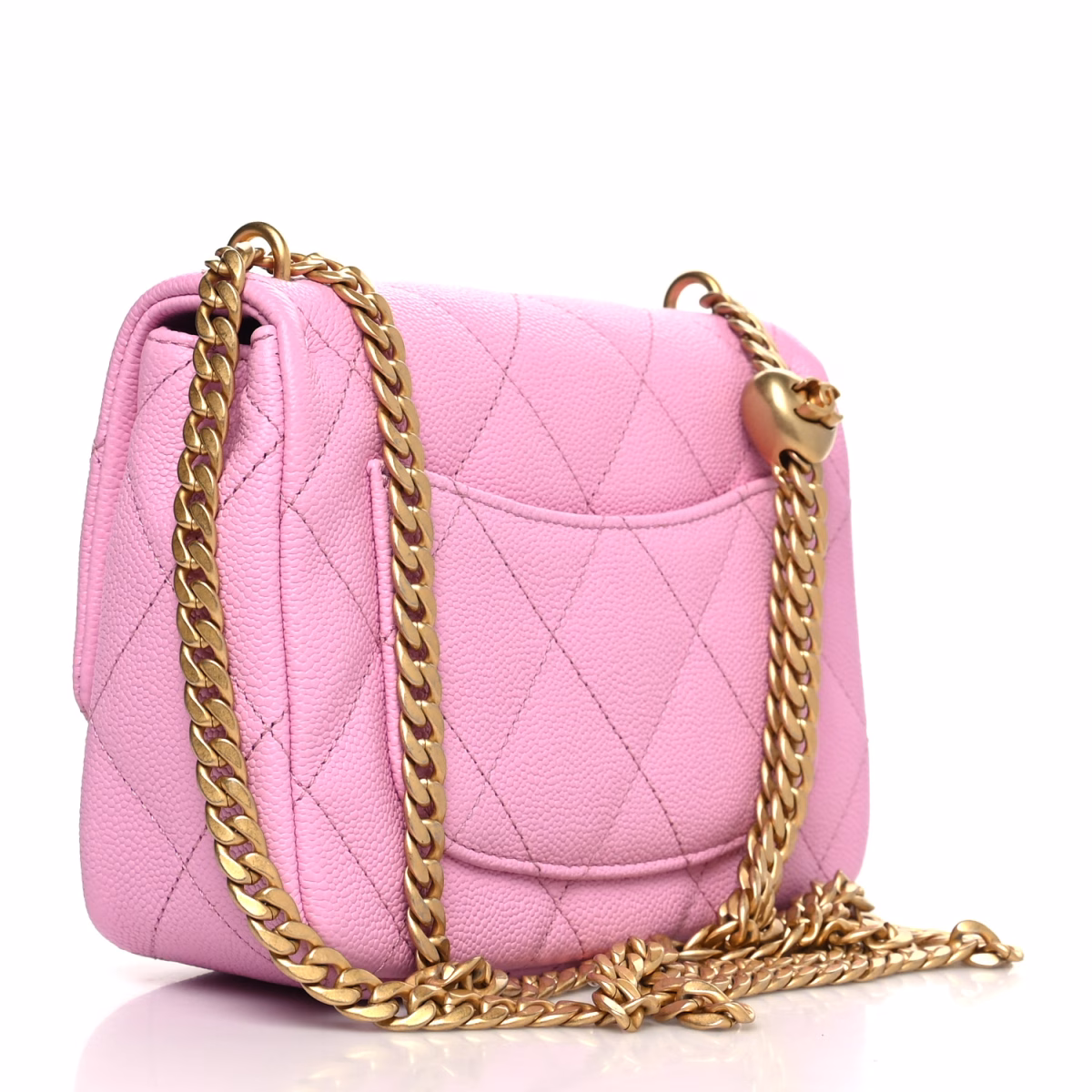 Caviar Quilted Mini Sweetheart Flap Lilas - Image 3