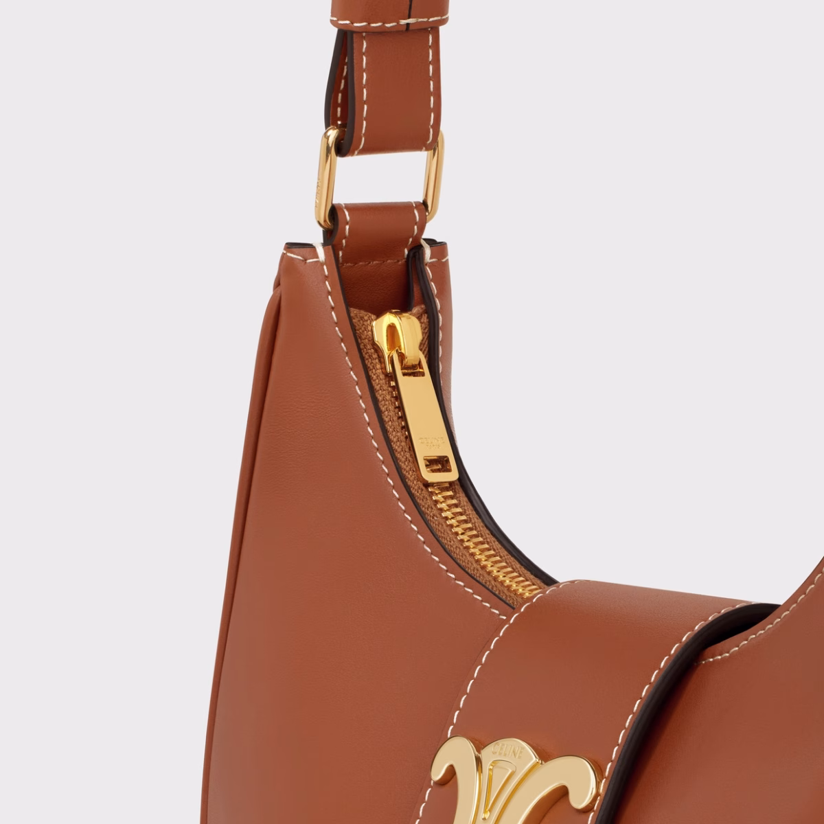 AVA TRIOMPHE SOFT BAG IN SMOOTH CALFSKIN TAN - Image 5