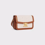 CLASSIQUE TRIOMPHE BAG IN TEXTILE WITH TRIOMPHE CROCHET EMBROIDERY NATURAL / TAN - Image 2