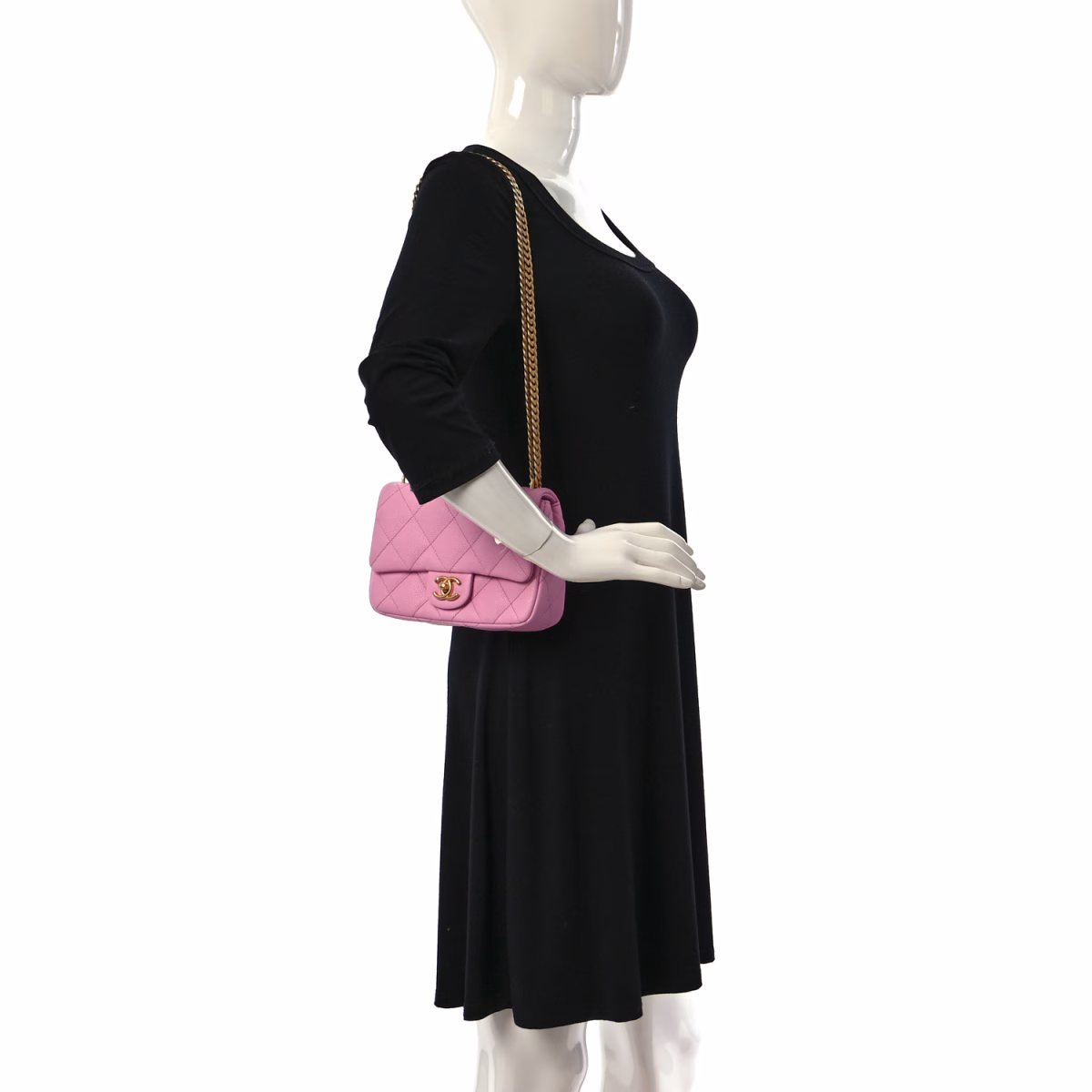 Caviar Quilted Mini Sweetheart Flap Lilas - Image 2