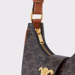 AVA TRIOMPHE SOFT BAG IN TRIOMPHE CANVAS AND CALFSKIN TAN - Image 5