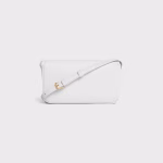 SHOULDER BAG TRIOMPHE IN SHINY CALFSKIN ARCTIC WHITE - Image 3