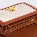 CLASSIQUE TRIOMPHE BAG IN TEXTILE WITH TRIOMPHE CROCHET EMBROIDERY NATURAL / TAN - Image 4