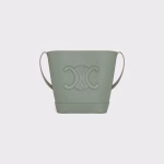 SMALL BUCKET CUIR TRIOMPHE IN SMOOTH CALFSKIN LAUREL - Image 2