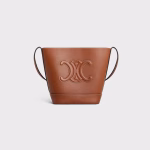 SMALL BUCKET CUIR TRIOMPHE IN SMOOTH CALFSKIN TAN