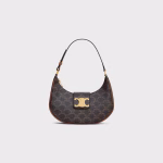 AVA TRIOMPHE SOFT BAG IN TRIOMPHE CANVAS AND CALFSKIN TAN