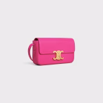 SHOULDER BAG TRIOMPHE IN SHINY CALFSKIN BRIGHT PINK