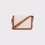 CLASSIQUE TRIOMPHE BAG IN TEXTILE WITH TRIOMPHE CROCHET EMBROIDERY NATURAL / TAN - Image 3