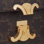 TRIOMPHE SHOULDER BAG IN TRIOMPHE CANVAS AND CALFSKIN TAN - Image 5