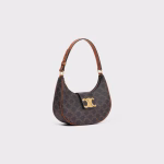 AVA TRIOMPHE SOFT BAG IN TRIOMPHE CANVAS AND CALFSKIN TAN - Image 3