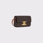 TRIOMPHE SHOULDER BAG IN TRIOMPHE CANVAS AND CALFSKIN TAN - Image 2