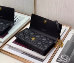 Dior Caro Belt Pouch with Chain In Black Calfskin - Image 7