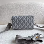 Dior Lingot Messenger Bag In Gray CD Diamond Canvas - Image 8